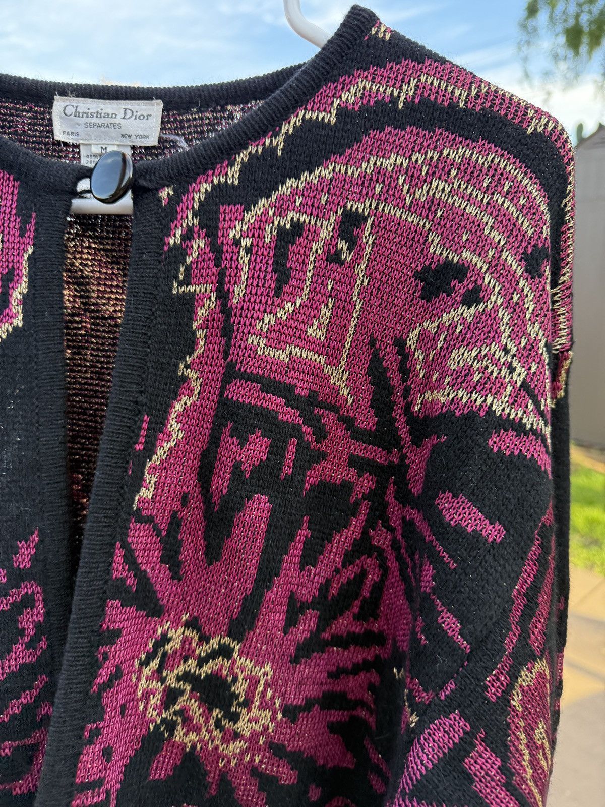 Dior Vintage Christian Dior Floral Cardigan from the 80s Size M / US 6-8 / IT 42-44 - 7 Thumbnail