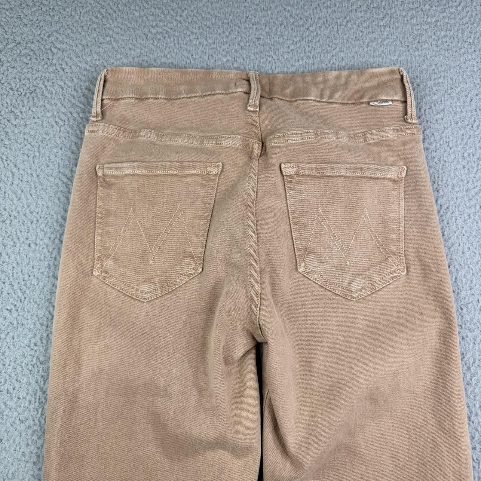 MOTHER MOTHER Ankle Tan Skinny Jeans Women's 28 (fits 27x26) Size 28" / US 6 / IT 42 - 1 Thumbnail