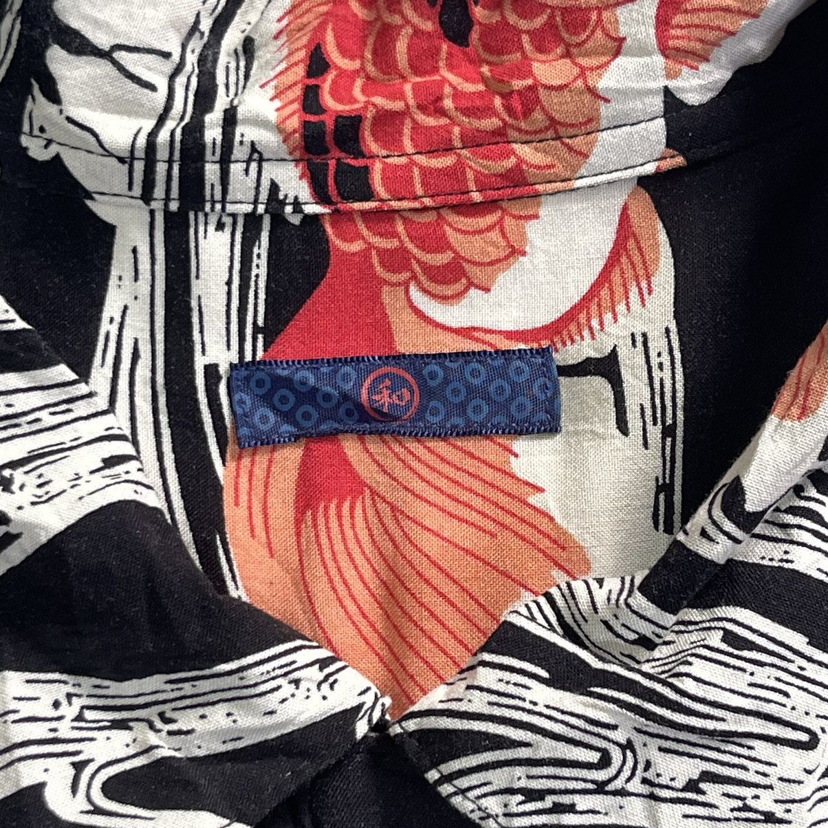 Japanese Brand Rare! Japanese Koi Fish Sakura Rayon Shirt Size US XXL / EU 58 / 5 - 4 Thumbnail
