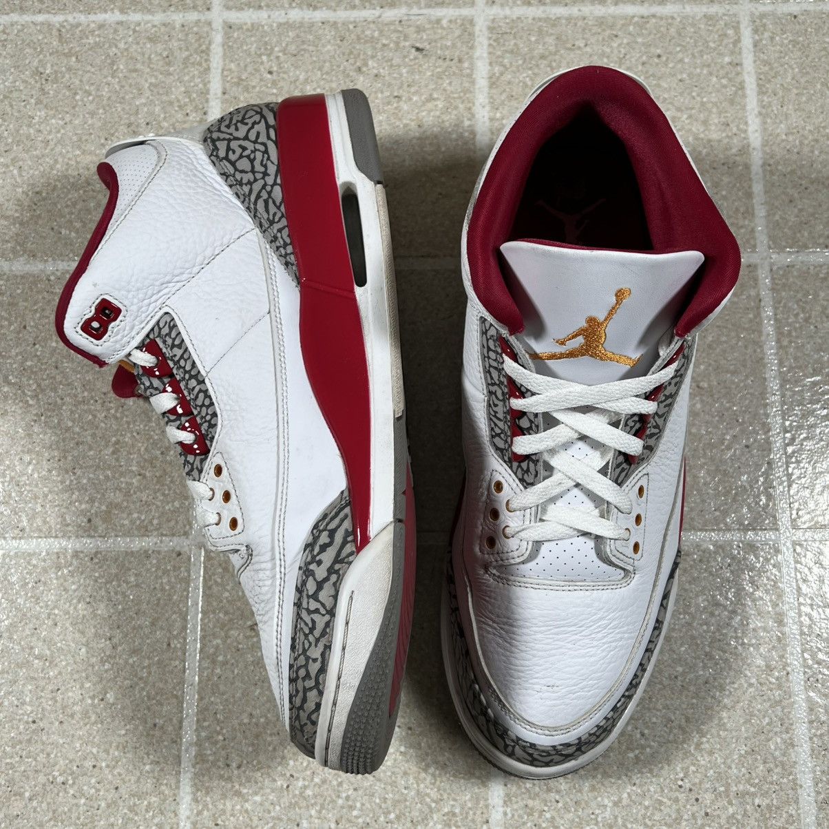 Jordan Brand Air Jordan 3 Retro Cardinal Red Size 12 Basketball Nike Size US 13 / EU 46 - 4 Thumbnail