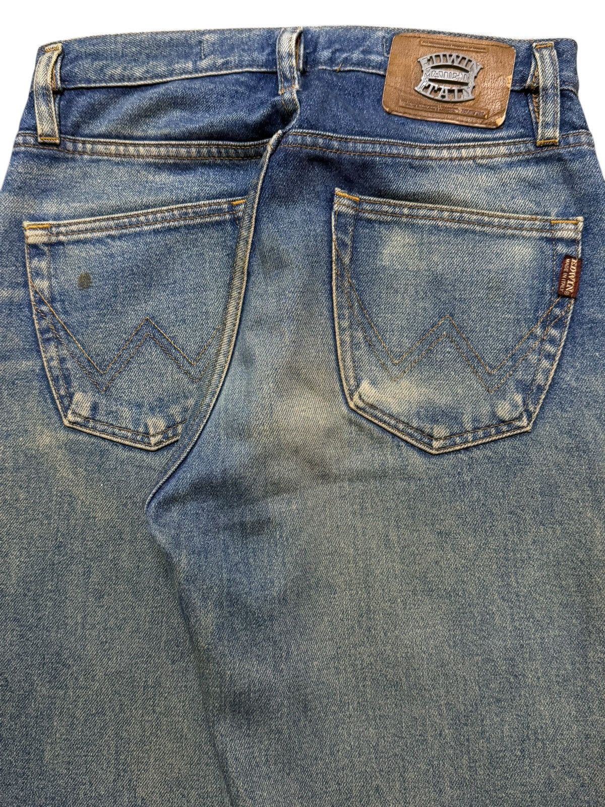 Edwin Vintage 90s Edwin Made In Italy Mud Wash Faded Whisker Style Size US 28 / EU 44 - 5 Thumbnail