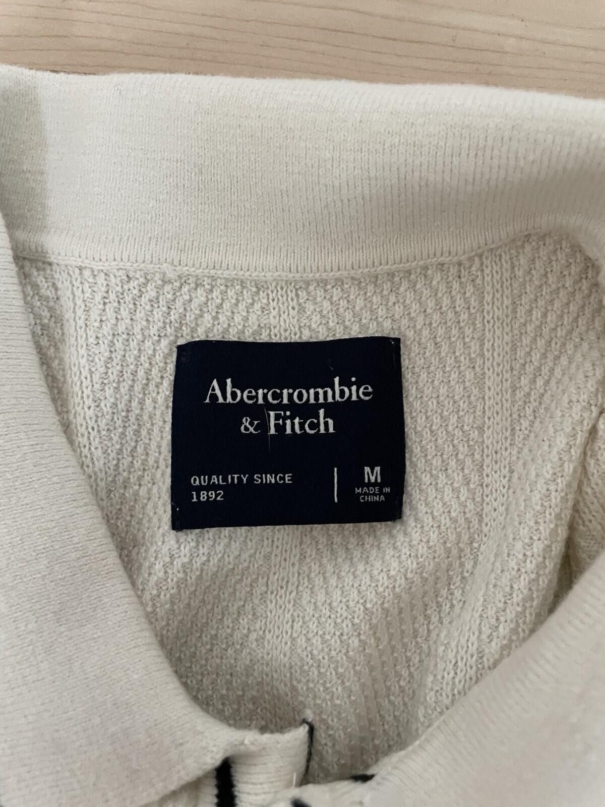Abercrombie & Fitch Abercrombie & Fitch Knit White Button Down Shirt Medium Size US M / EU 48-50 / 2 - 3 Thumbnail