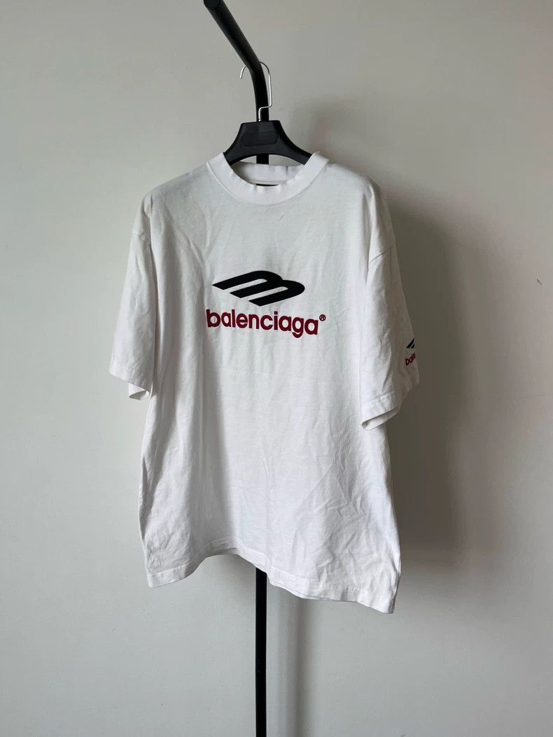 Balenciaga Balenciaga Logo Embroidered Crew Neck Short Sleeve Tee Size US XS / EU 42 / 0 - 1 Thumbnail