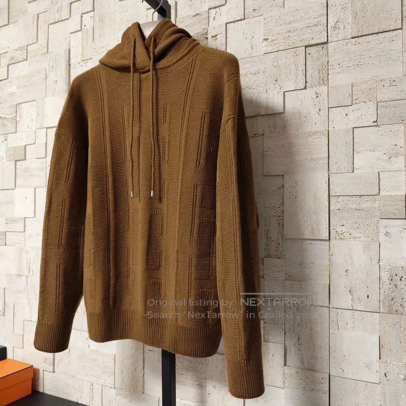Hermes Hermes H Logo Jacquard, Hooded Sweater Size XXS / US 00 / IT 34 - 2 Thumbnail