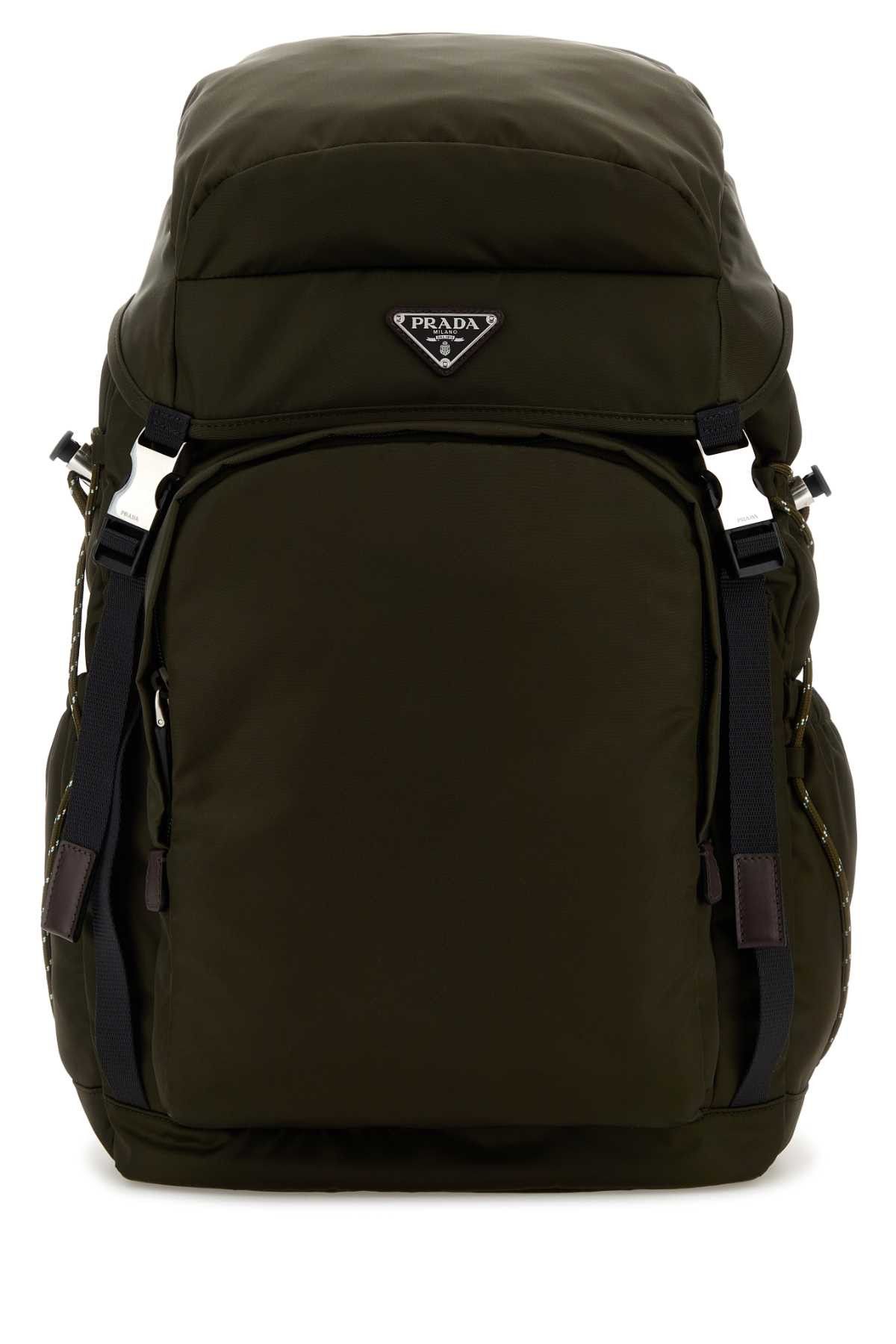 Prada Olive Green Canvas Backpack Size ONE SIZE - 1 Thumbnail