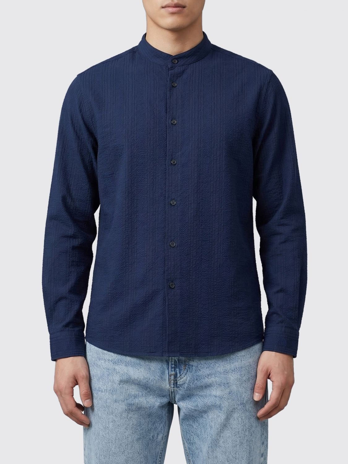 Brunello Cucinelli Brunello Cucinelli Shirt Men Navy Size US L / EU 52-54 / 3 - 1 Thumbnail