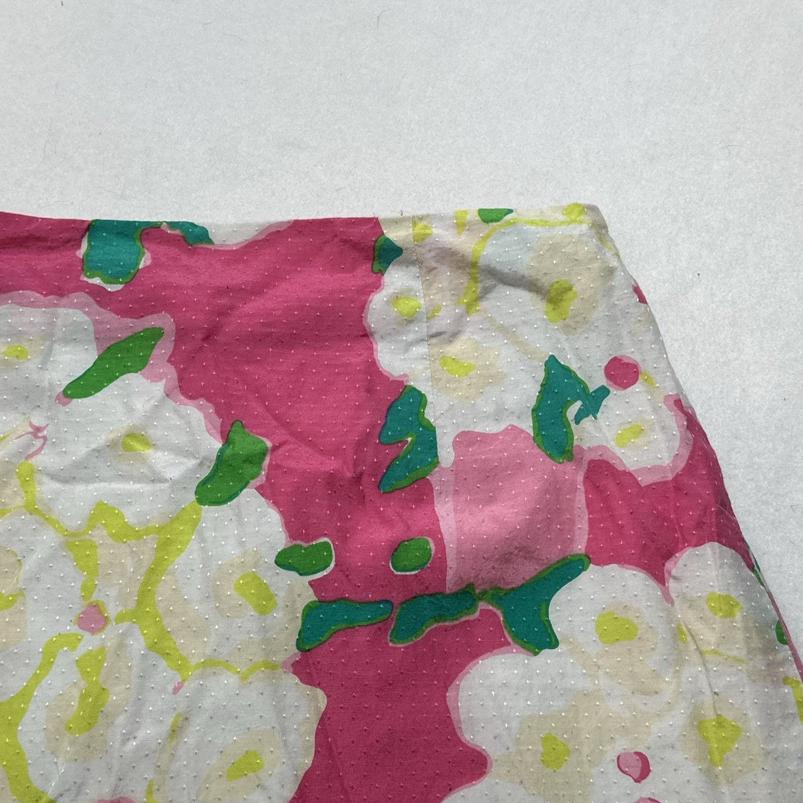 Lilly Pulitzer Lilly Pulitzer 4 Pink White Floral Cotton Mini Skirt Lined Size 27" / US 4 / IT 40 - 3 Thumbnail