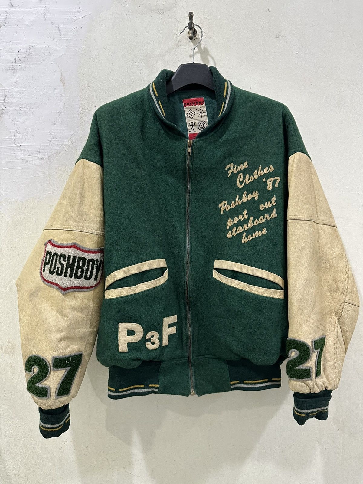 Vintage VTG POSH BOY Wool Varsity Jacket Size US L / EU 52-54 / 3 - 4 Thumbnail
