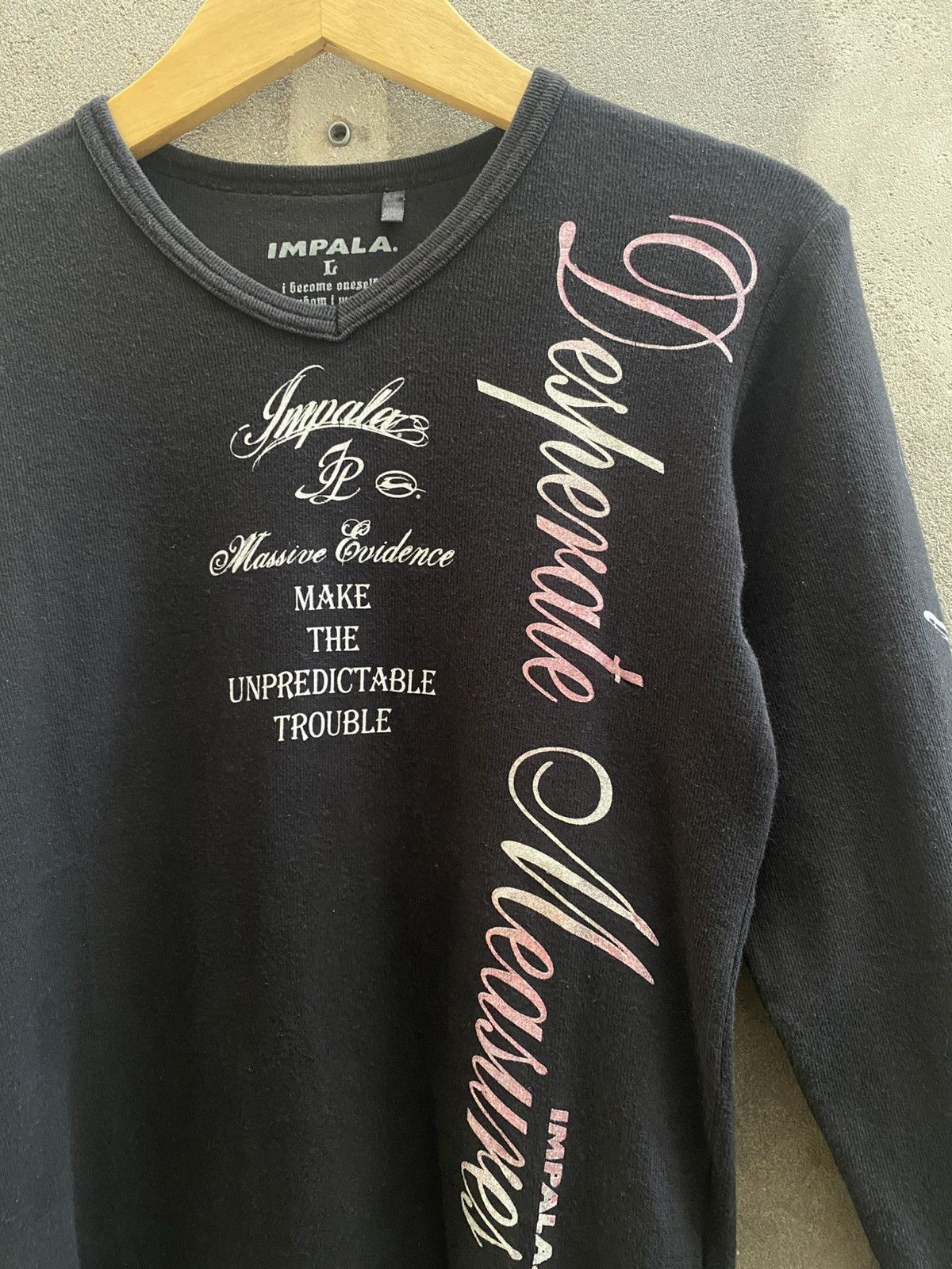 If Six Was Nine × Japanese Brand × Le Grande Bleu (L.G.B.) Japanese Impala poem Gothic vikeistyel Size US L / EU 52-54 / 3 - 7 Thumbnail