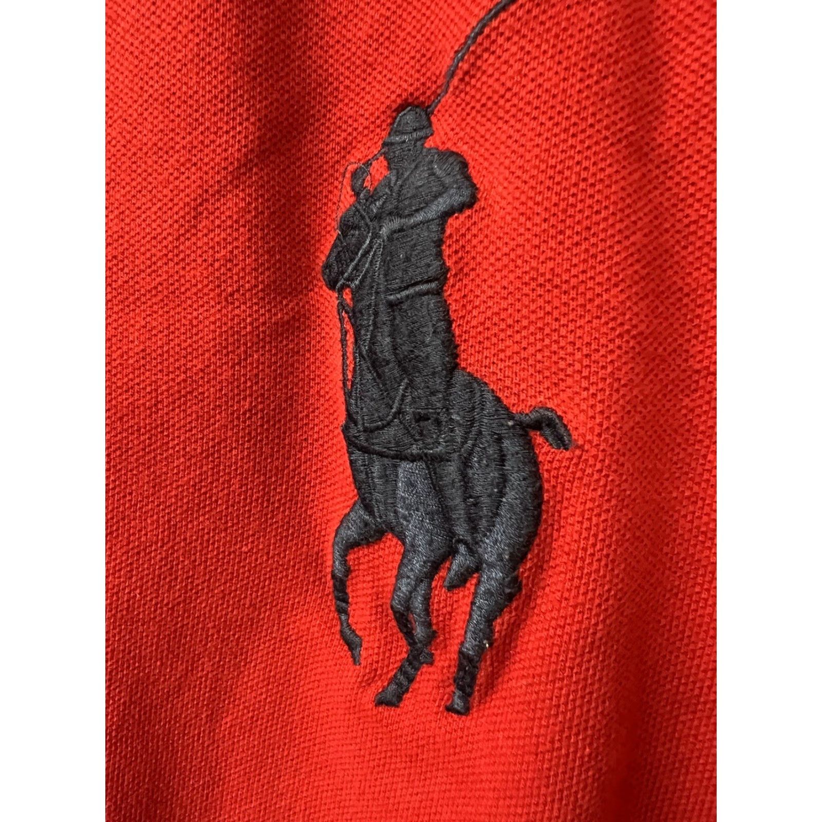 Polo Ralph Lauren VINTAGE Polo Ralph Lauren Polo Shirt Mens L Red Cotton Rugby Embroidered Logo Big Pony Size US L / EU 52-54 / 3 - 3 Thumbnail