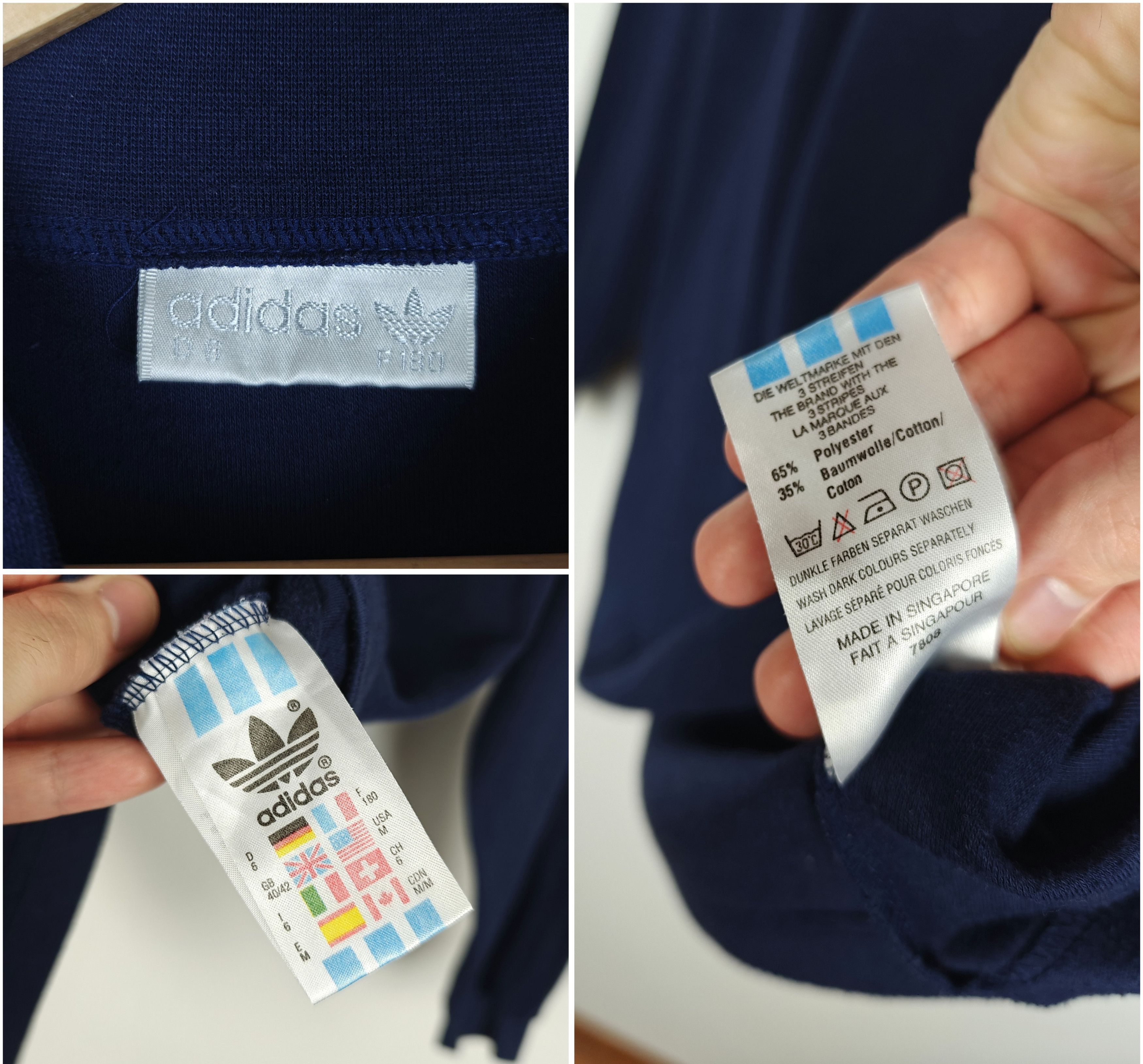 Adidas Adidas VTG Sweatshirt Pullover Neck Logo Blue size M Size US M / EU 48-50 / 2 - 8 Thumbnail