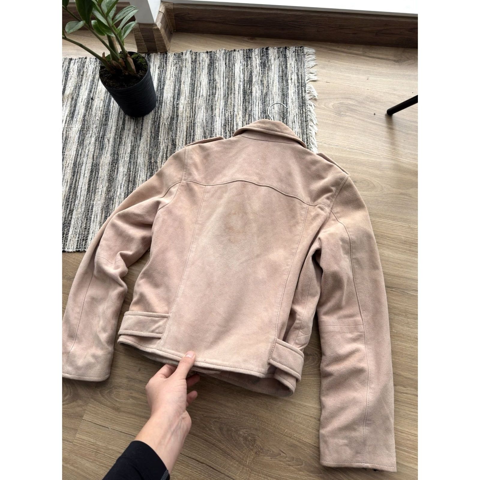 Allsaints VINTAGE AllSaints Suede Balfern Biker Jacket Womens Pink Size M UK 10 US 6 EU 38 80s 90s Casual Streetwear Leather Jacket Womens Size M / US 6-8 / IT 42-44 - 5 Thumbnail