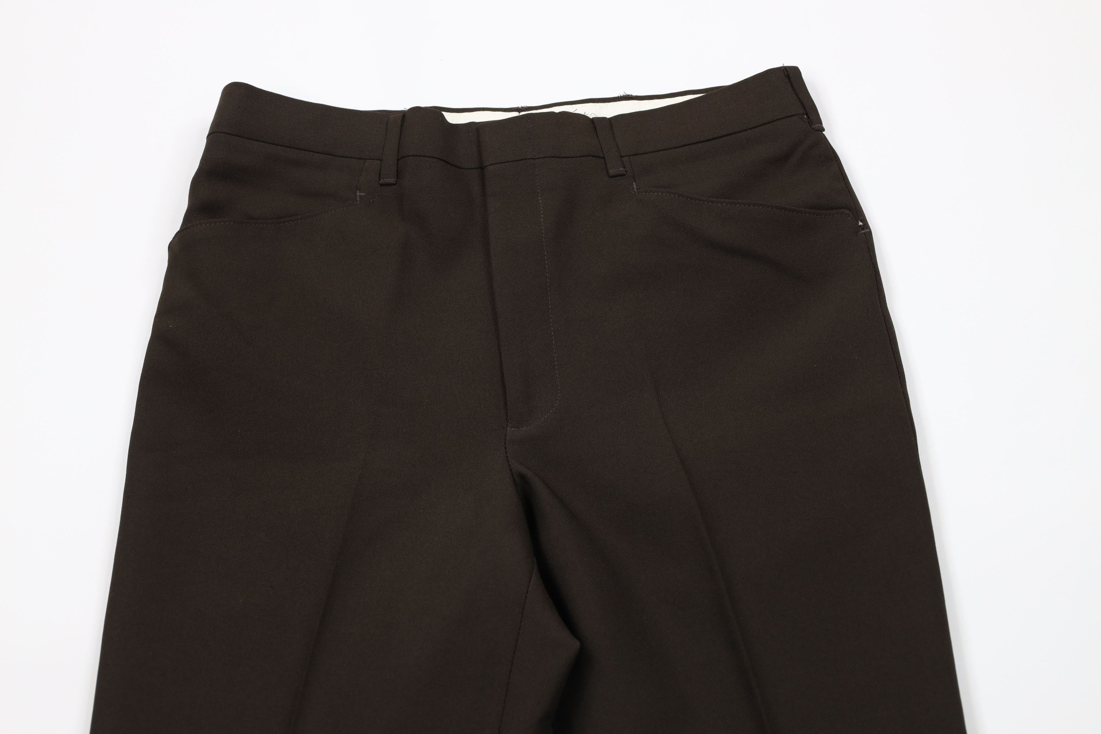Vintage Vintage 90s Streetwear Flared Chino Pants Brown Polyester Size US 30 / EU 46 - 2 Thumbnail