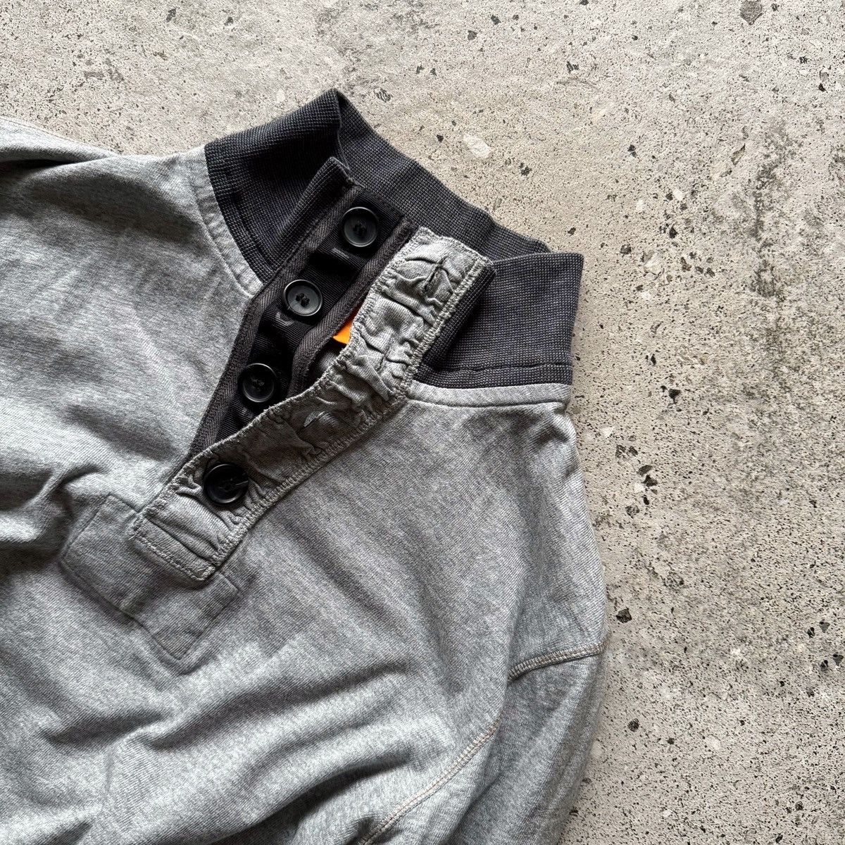 Hugo Boss Hugo Boss Orange Mens Grey Long Sleeve Henley Polo Shirt Size US M / EU 48-50 / 2 - 7 Thumbnail