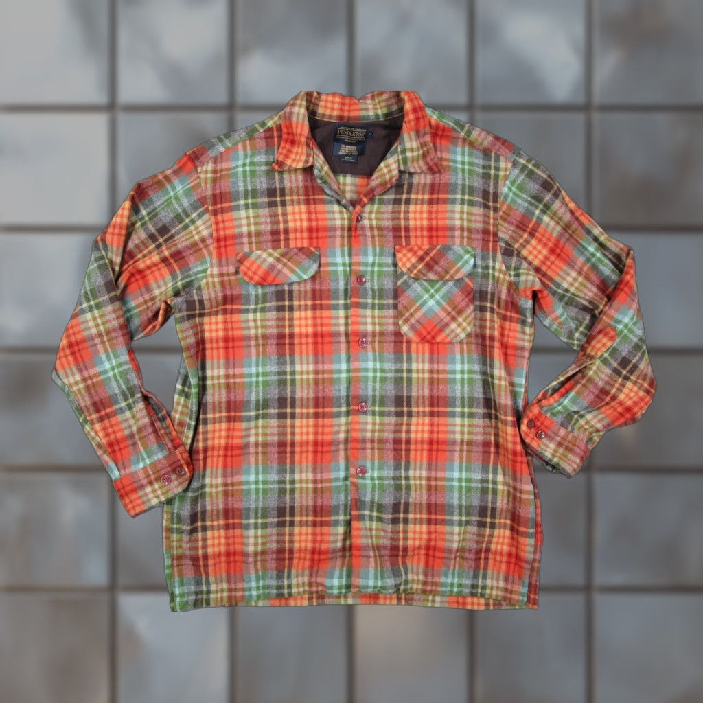 Pendleton Pendleton Board Shirt Mens L Multicolor Plaid Wool Flannel Lined Casual Surf Button-Up Size US L / EU 52-54 / 3 - 1 Thumbnail