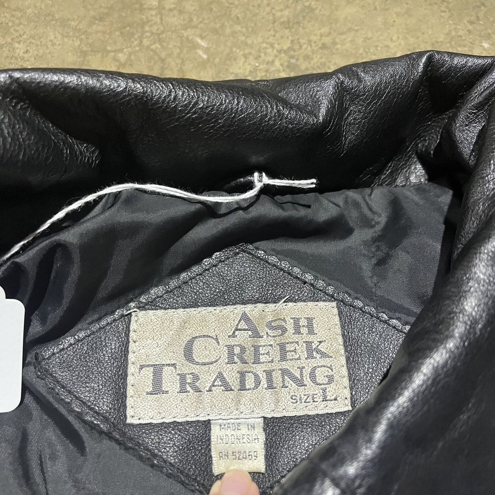 Vintage 90s Ash Creek Trading Black Grunge Leather Jacket