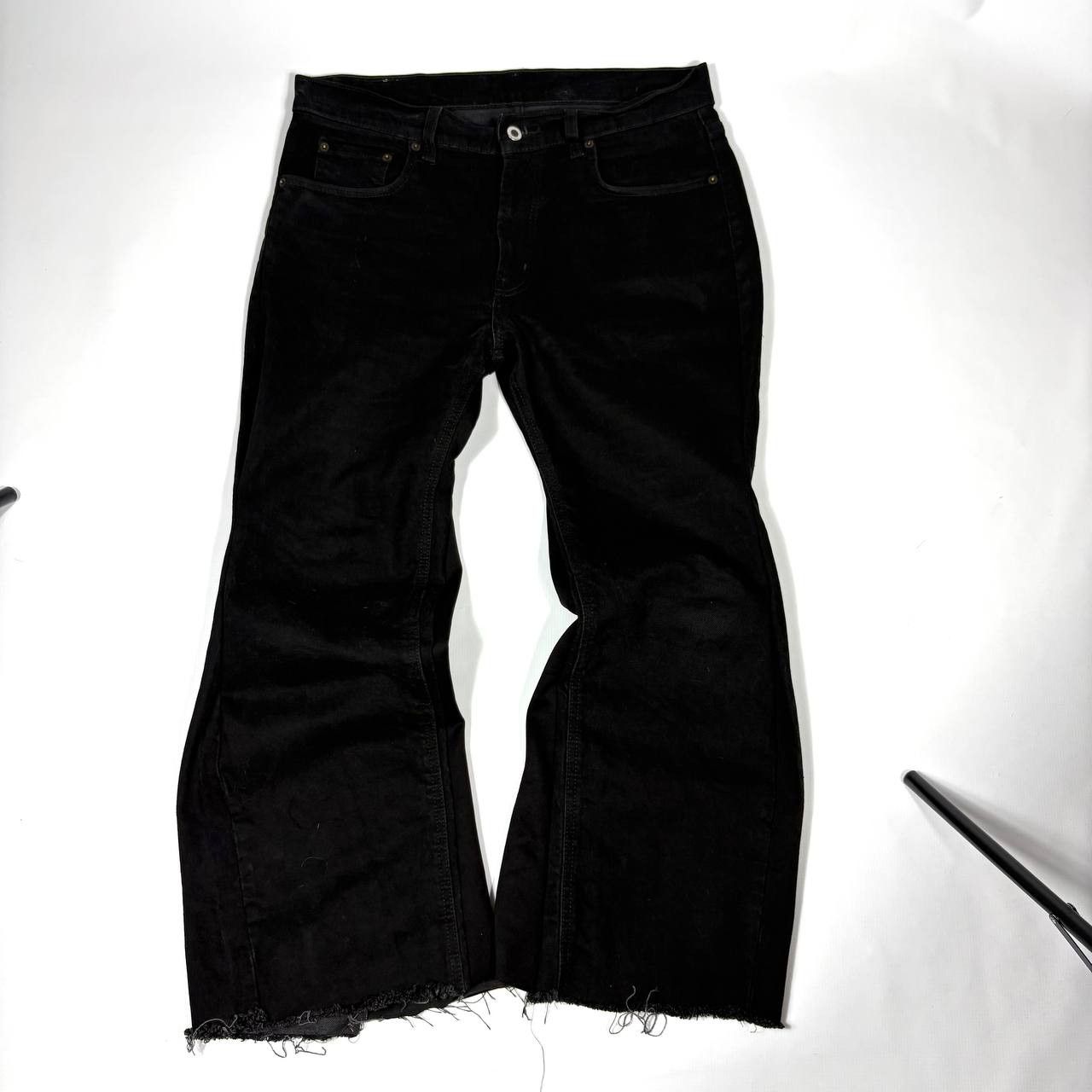Japanese Brand rare flared black handmade streetwear jeans Size US 34 / EU 50 - 6 Thumbnail