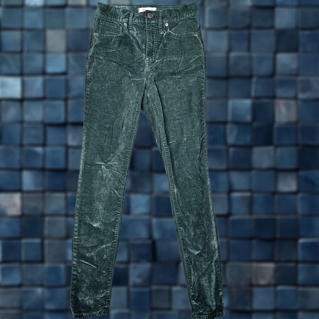 Madewell Madewell 10” High-rise Skinny Green Corduroy Pant Size 26 Size 26" / US 2 / IT 38 - 1 Thumbnail