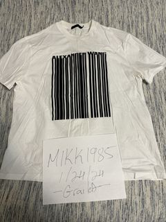 Alexander Wang Black Barcode Logo T-Shirt | Grailed