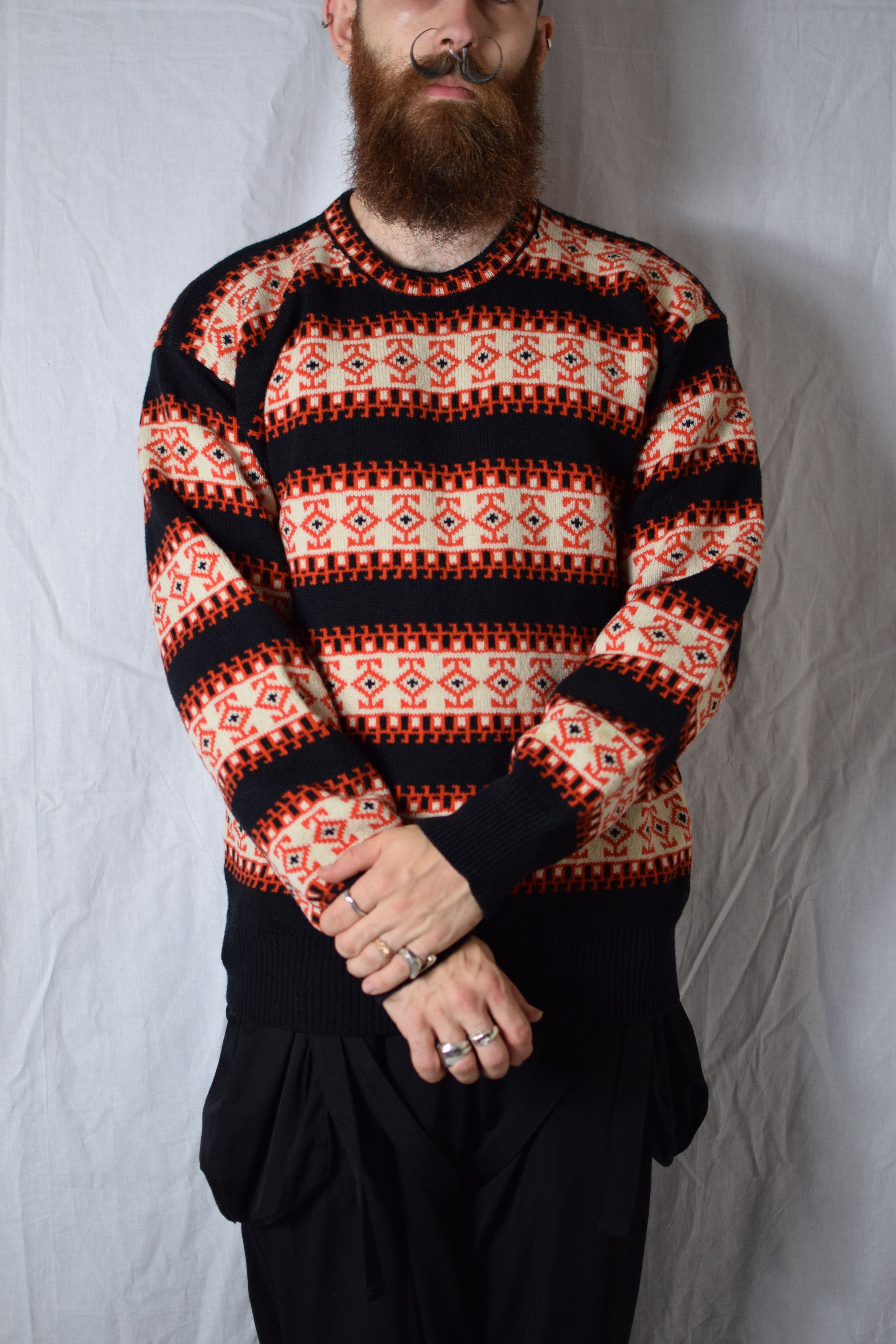 Yohji Yamamoto YYPH AW89 Ethnic Knit Size US L / EU 52-54 / 3 - 4 Thumbnail