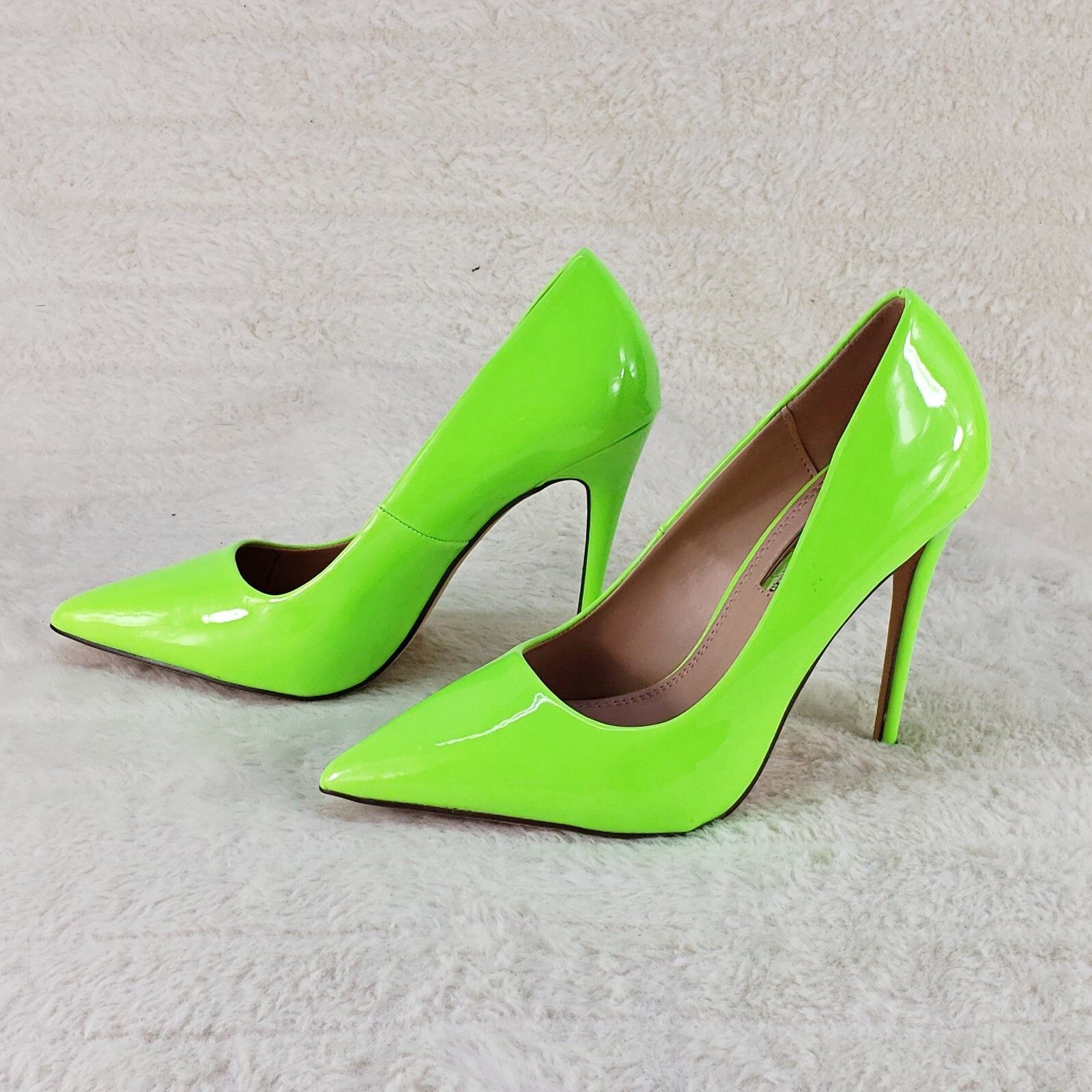 Other Fabulous Bright Lime Yellow Pointy Toe High Heel Pumps 7-11 Size US 7 / IT 37 - 5 Thumbnail