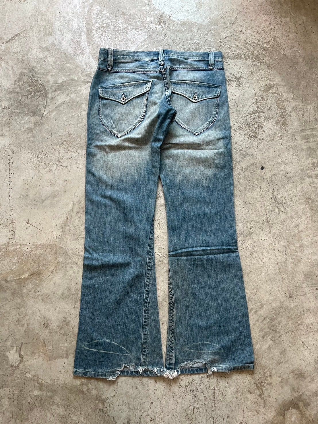 Japanese Brand IKKA Denim Flared Jeans Size US 34 / EU 50 - 9 Thumbnail
