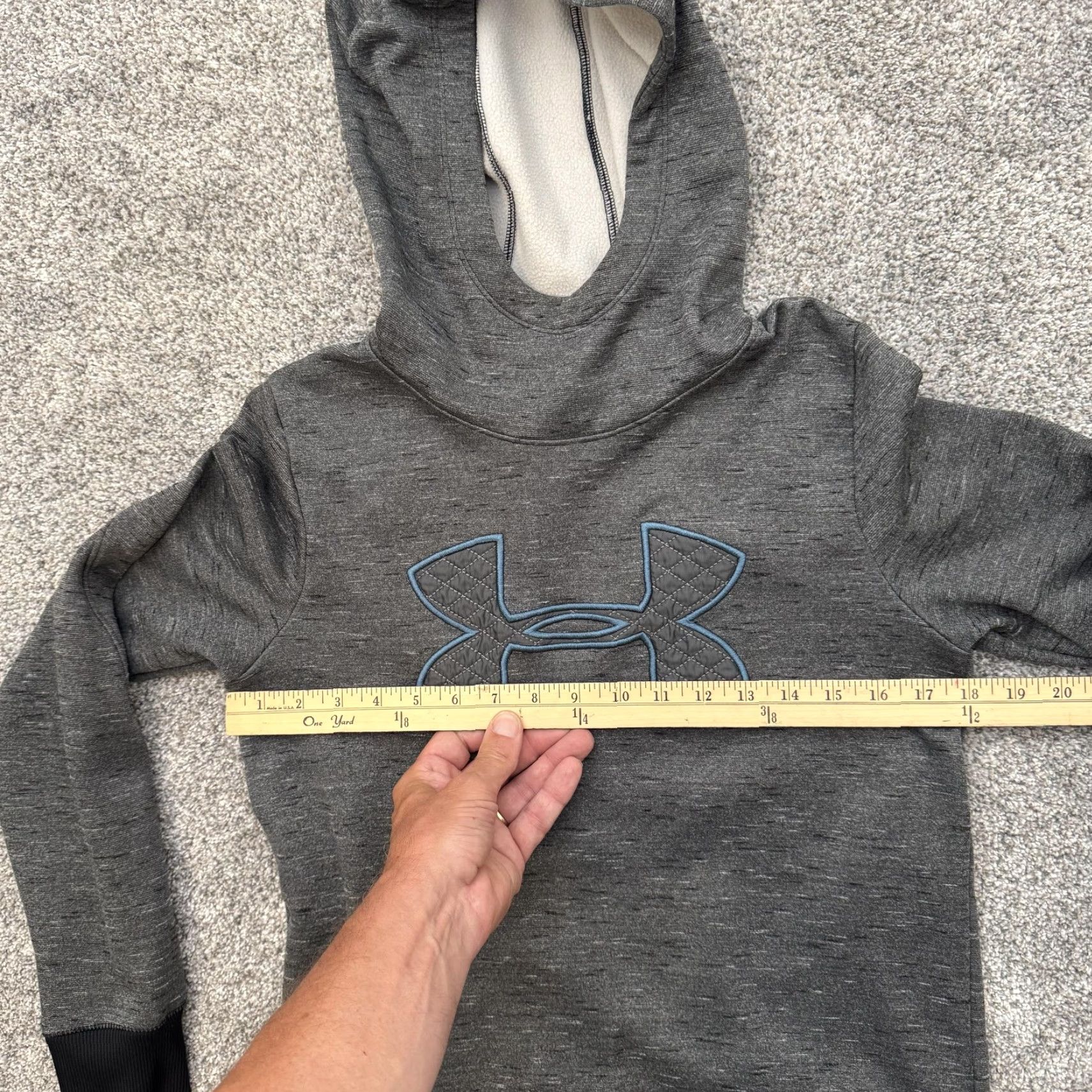 Under Armour Under Armour Hoodie Sweatshirt S Gray Pullover ColdGear Quilted Logo Loose Womens Small Football 2018 Size S / US 4 / IT 40 - 3 Thumbnail
