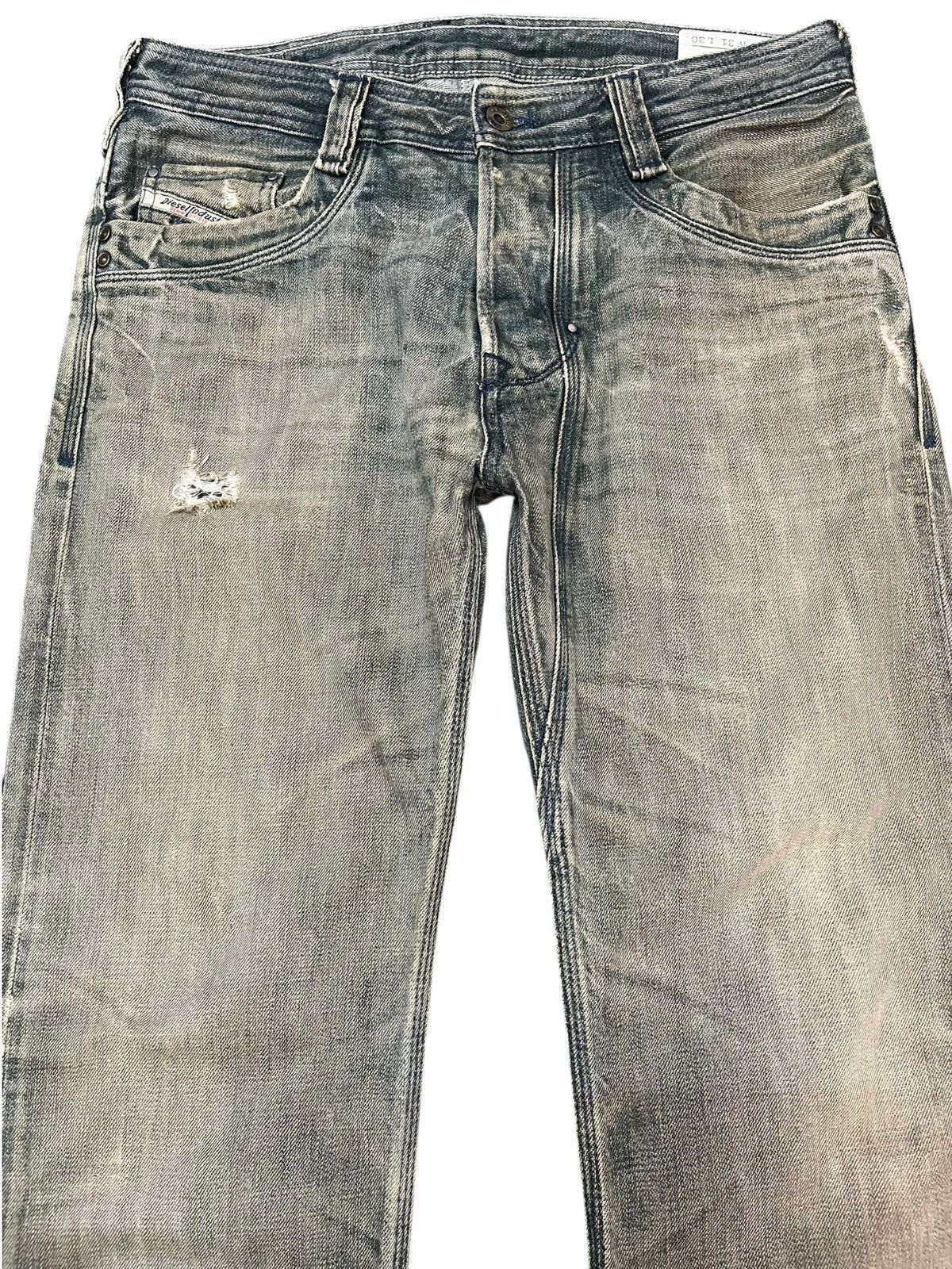 Diesel × Diesel Black Gold × Le Grande Bleu (L.G.B.) Vintage Diesel Timmen Mossy Green Mudwash Denim Size US 31 - 2 Thumbnail