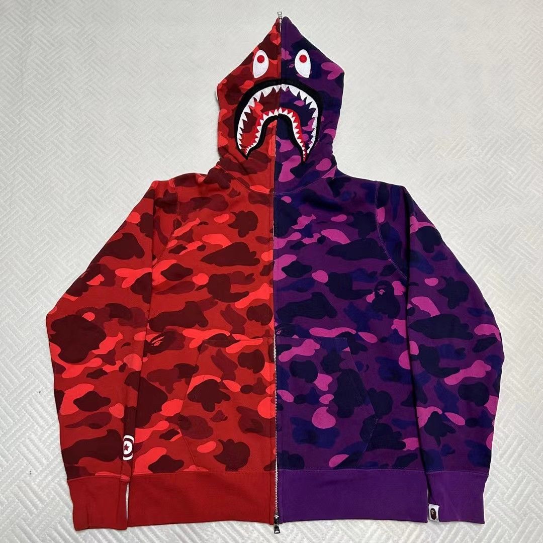 Bape LIMITED CAMO SHARK FULL ZIP HOODIE Size US L / EU 52-54 / 3 - 1 Thumbnail