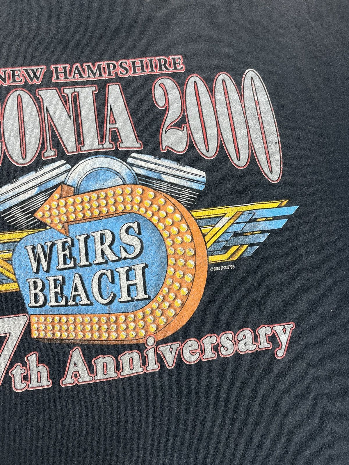 Harley Davidson × Vintage Vintage Laconia 2000 Weirs Beach T-shirt Size US XL / EU 56 / 4 - 12 Thumbnail