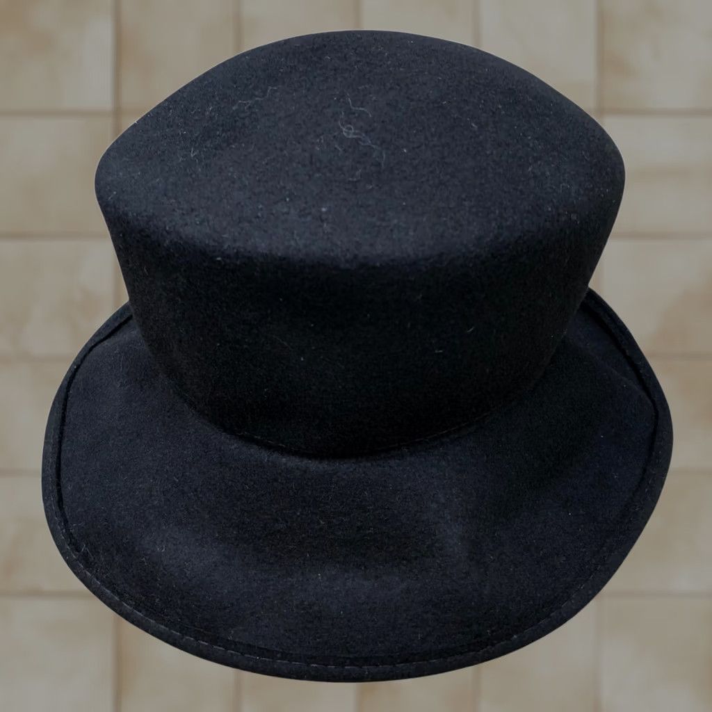 Vintage VINTAGE Amanda Smith 100% Wool Fedora Cloche Hat Women One Size Black Italy Womens Cloche Hat Size ONE SIZE - 1 Thumbnail