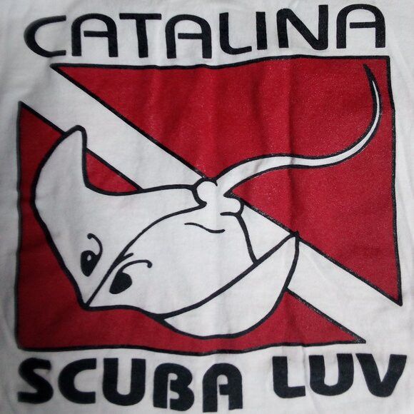 Anvil Vintage Scuba Luv Catalina Manta Ray Tank Top Shirt Size US XL / EU 56 / 4 - 1 Thumbnail