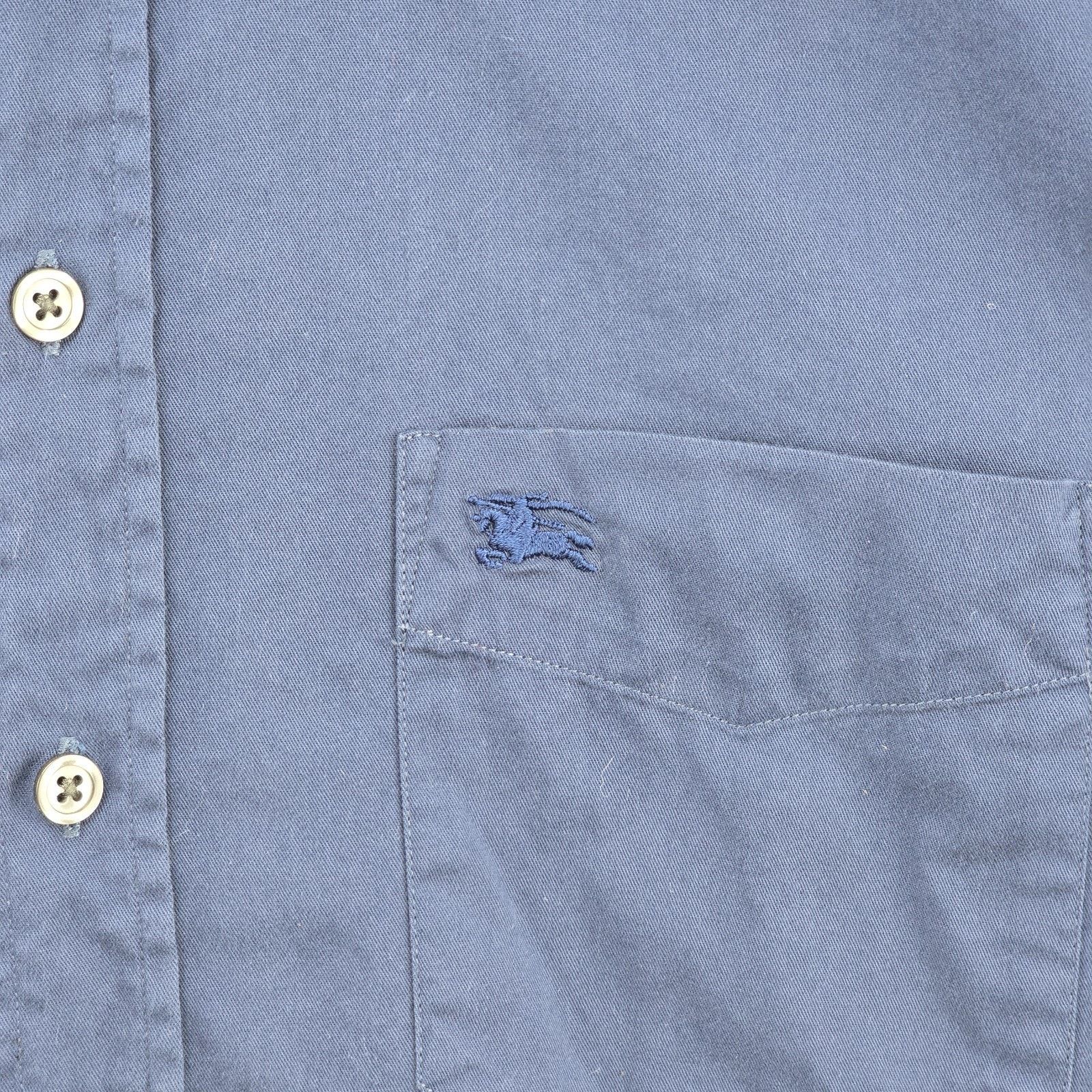 Burberry Burberry London Button Down Shirt Medium Blue Long Sleeve Size US M / EU 48-50 / 2 - 4 Thumbnail