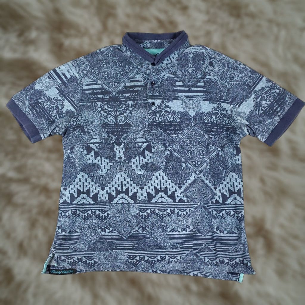 Robert Graham Robert Graham Polo Shirt Mens Medium Blue Abstract Casual Short Sleeve Adult * Size US M / EU 48-50 / 2 - 1 Thumbnail