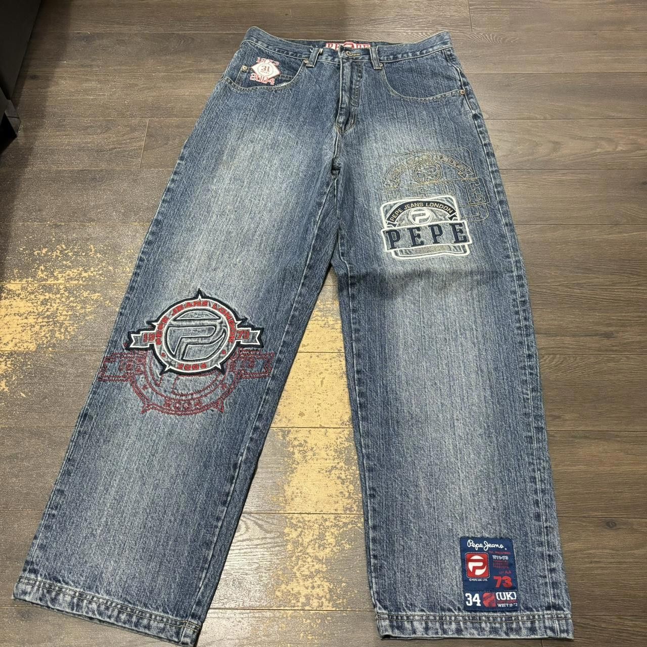 Pepe Jeans Baggy Distressed Jeans with newest Corduroy details- Size 40x33