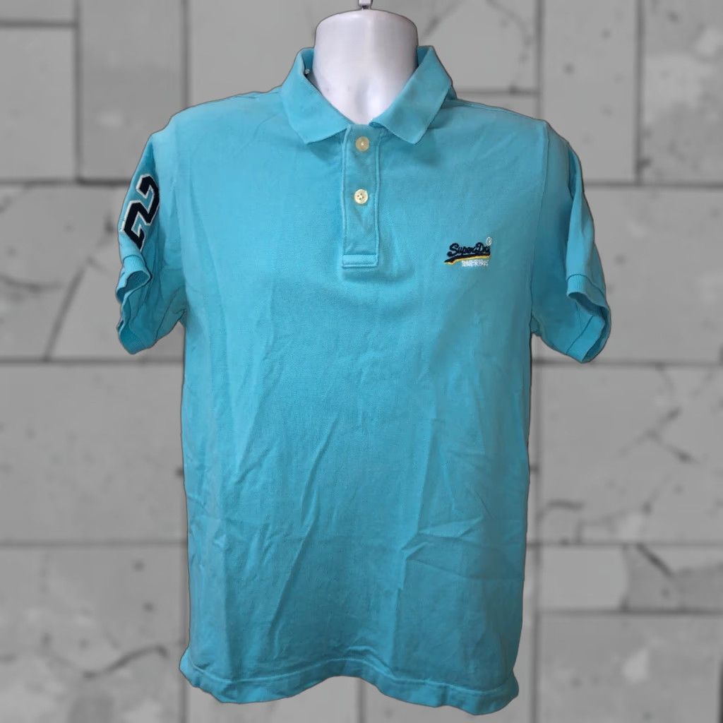 Superdry Super Dry Classic Polo Shirt Mens Blue Golf Size XL 21.5 Inch Armpit Size US XL / EU 56 / 4 - 1 Thumbnail