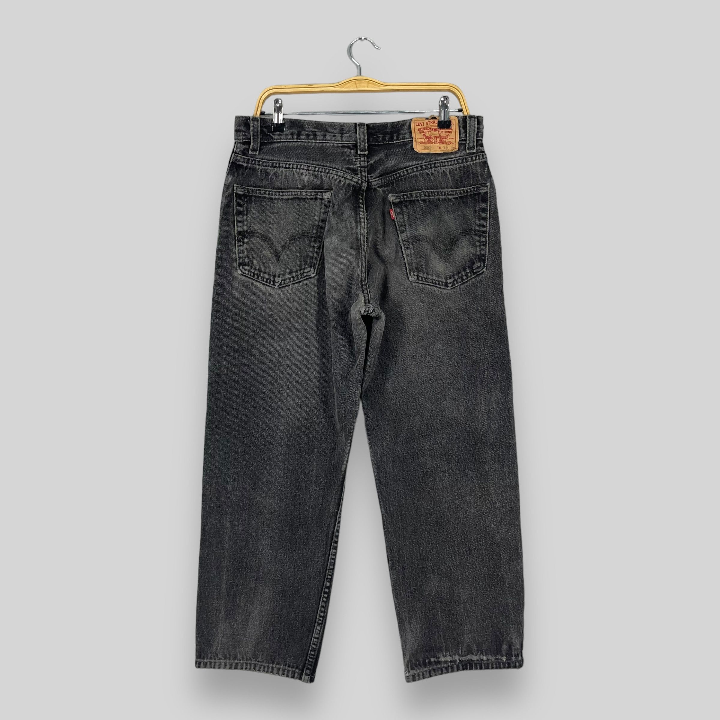 Jean × Levi's Size 32 Vintage Levis 550 Distressed Reinforced Jeans Size US 32 / EU 48 - 9 Thumbnail