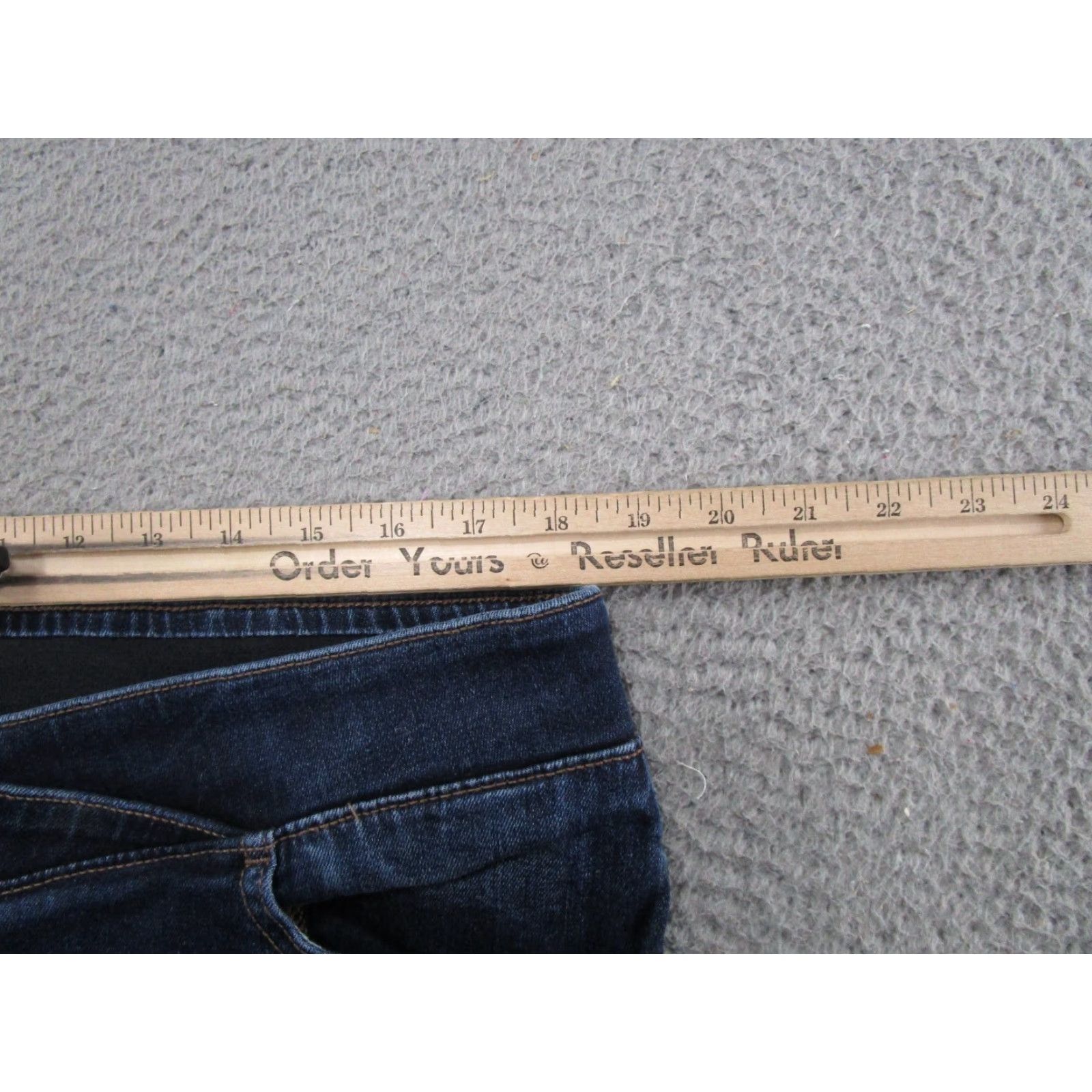 Vintage Maurices Blue Stretch Denim Elastic Waist Jegging Jeans Skinny Size XL Reg Womens Size 40" / US 18 - 5 Thumbnail
