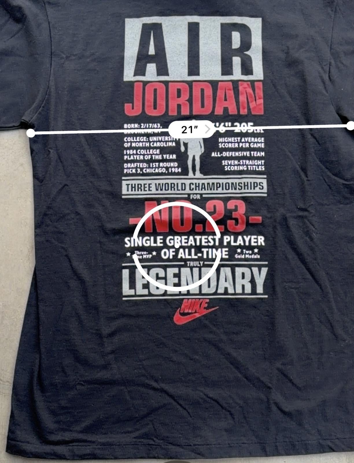 Nike Deadstock 1990s Michael Jordan Nike T-Shirt Vintage Size XL Size US XL / EU 56 / 4 - 9 Thumbnail