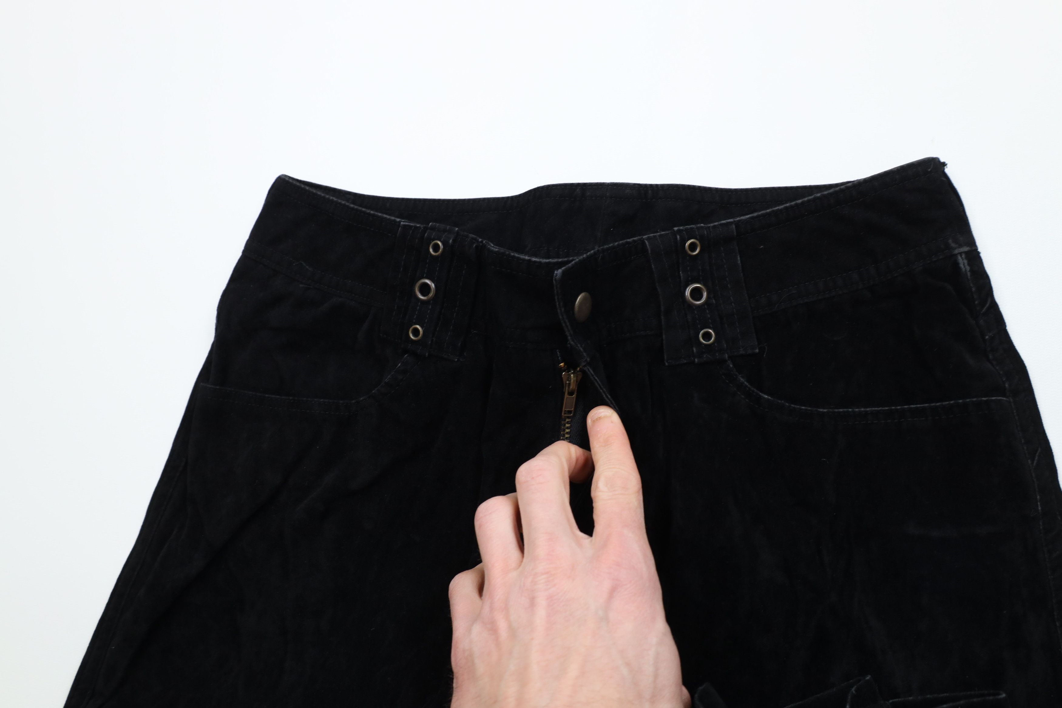 Lip Service Vintage 90s Lip Service Velvet Velour Wide Leg Pants USA Size 32" / US 10 / IT 46 - 7 Thumbnail