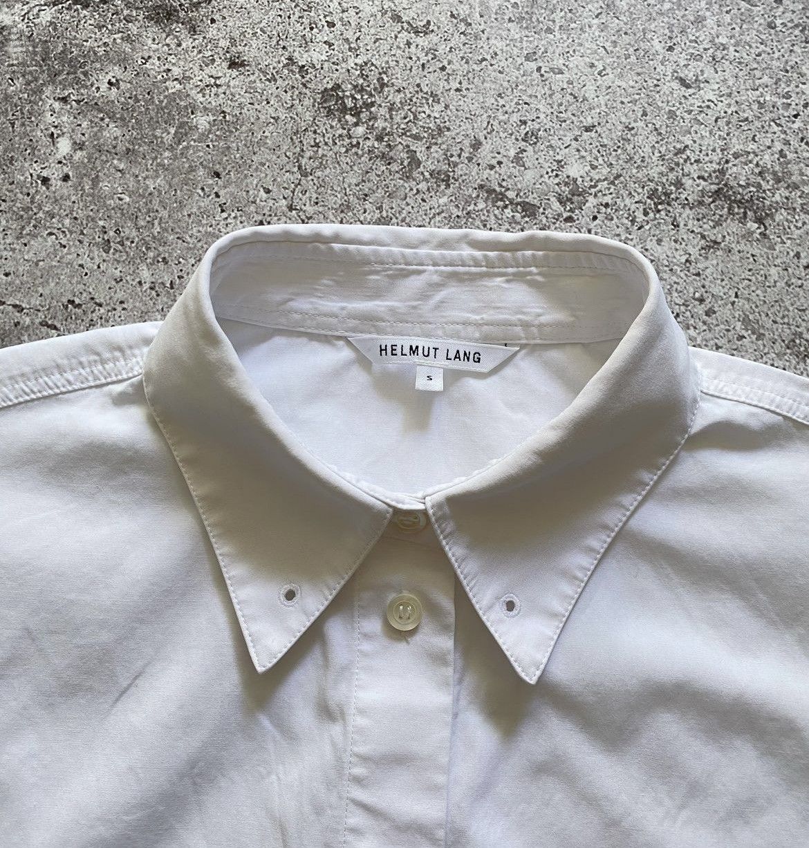 Helmut Lang HELMUT LANG SAFETY PIN POPLIN CROPPED SHIRT Size US S / EU 44-46 / 1 - 8 Thumbnail