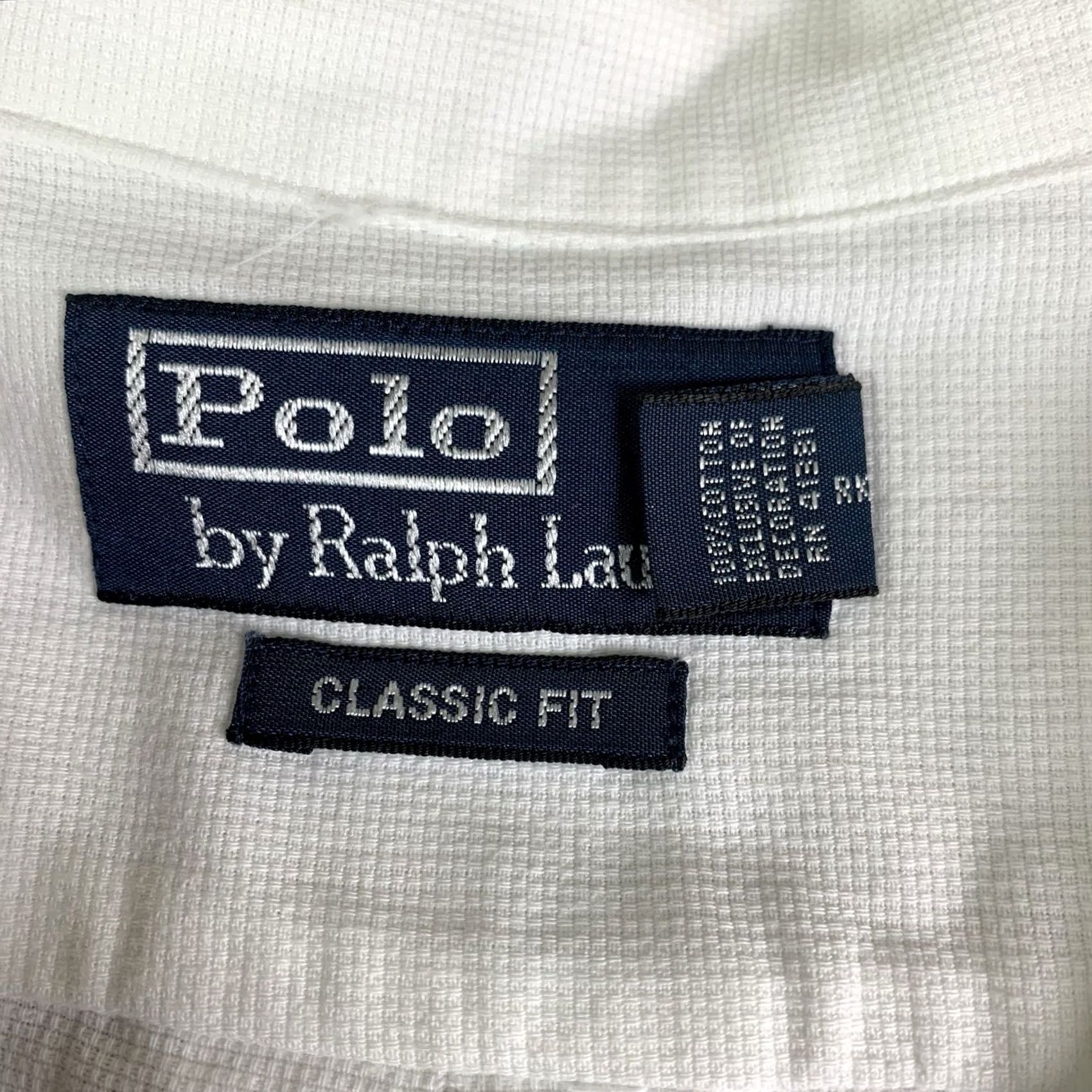 Polo Ralph Lauren VINTAGE Polo Ralph Lauren Button-Up Shirt Mens 3XLT White Short Sleeve Loop Collar Shirt Bed/Solid Pattern Mens Size US XXL / EU 58 / 5 - 2 Thumbnail