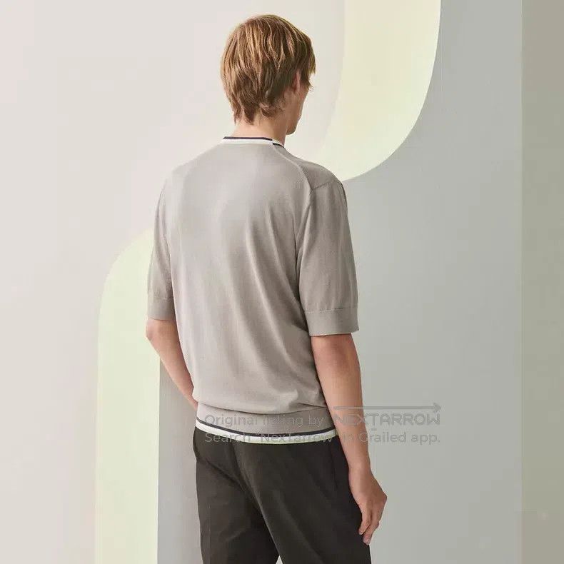 Hermes Hermes Knit Round Neck Short Sleeve T-Shirt Size US XL / EU 56 / 4 - 5 Thumbnail