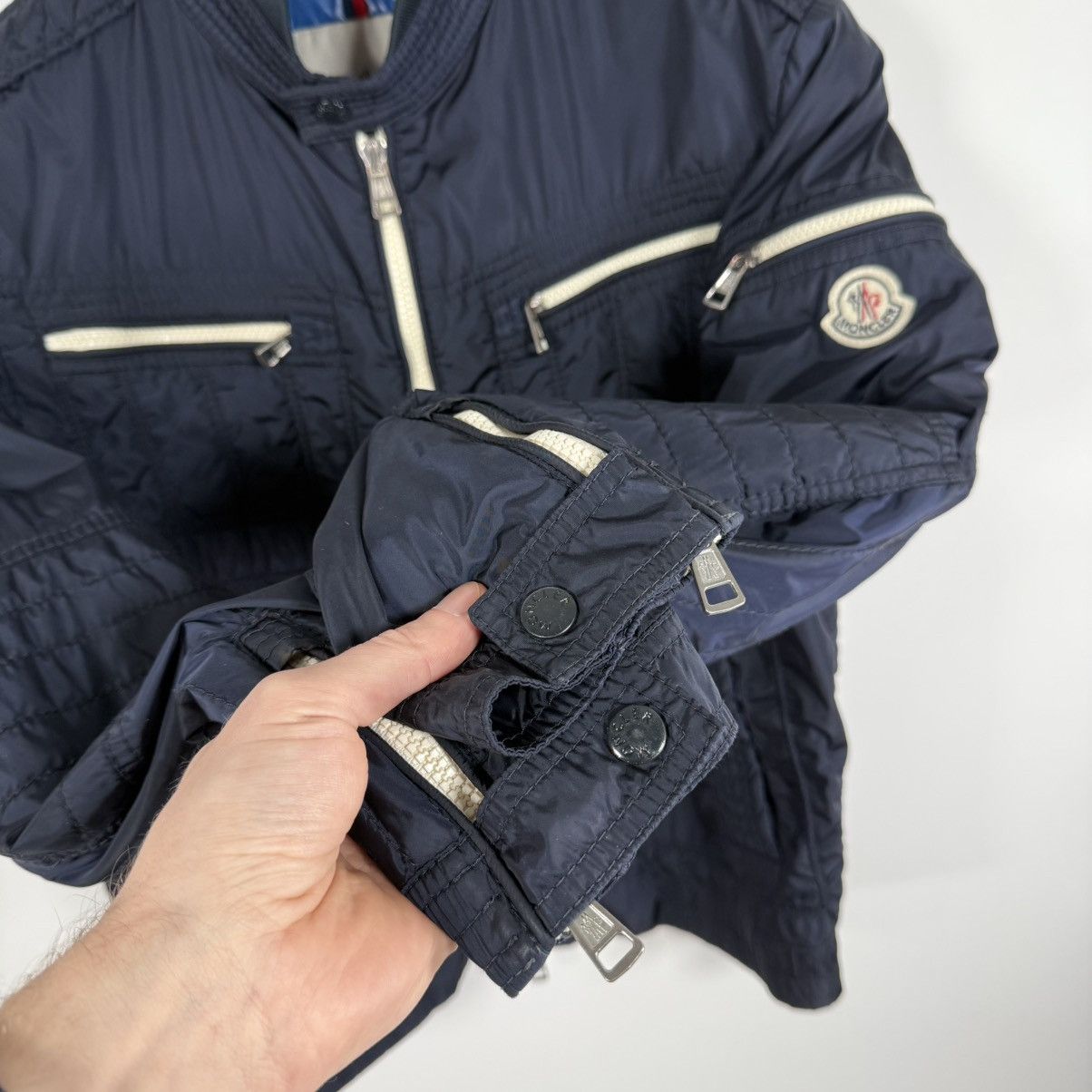 Moncler Moncler Thym Men’s Nylon Windbreaker Jacket Size 2 (S) Navy Size US S / EU 44-46 / 1 - 4 Thumbnail