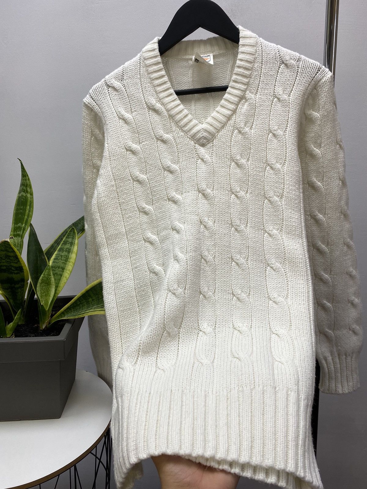 Umbro × Vintage Vintage 70s 80s Umbro Cable Sweater Men’s Sport White M Size US M / EU 48-50 / 2 - 12 Thumbnail