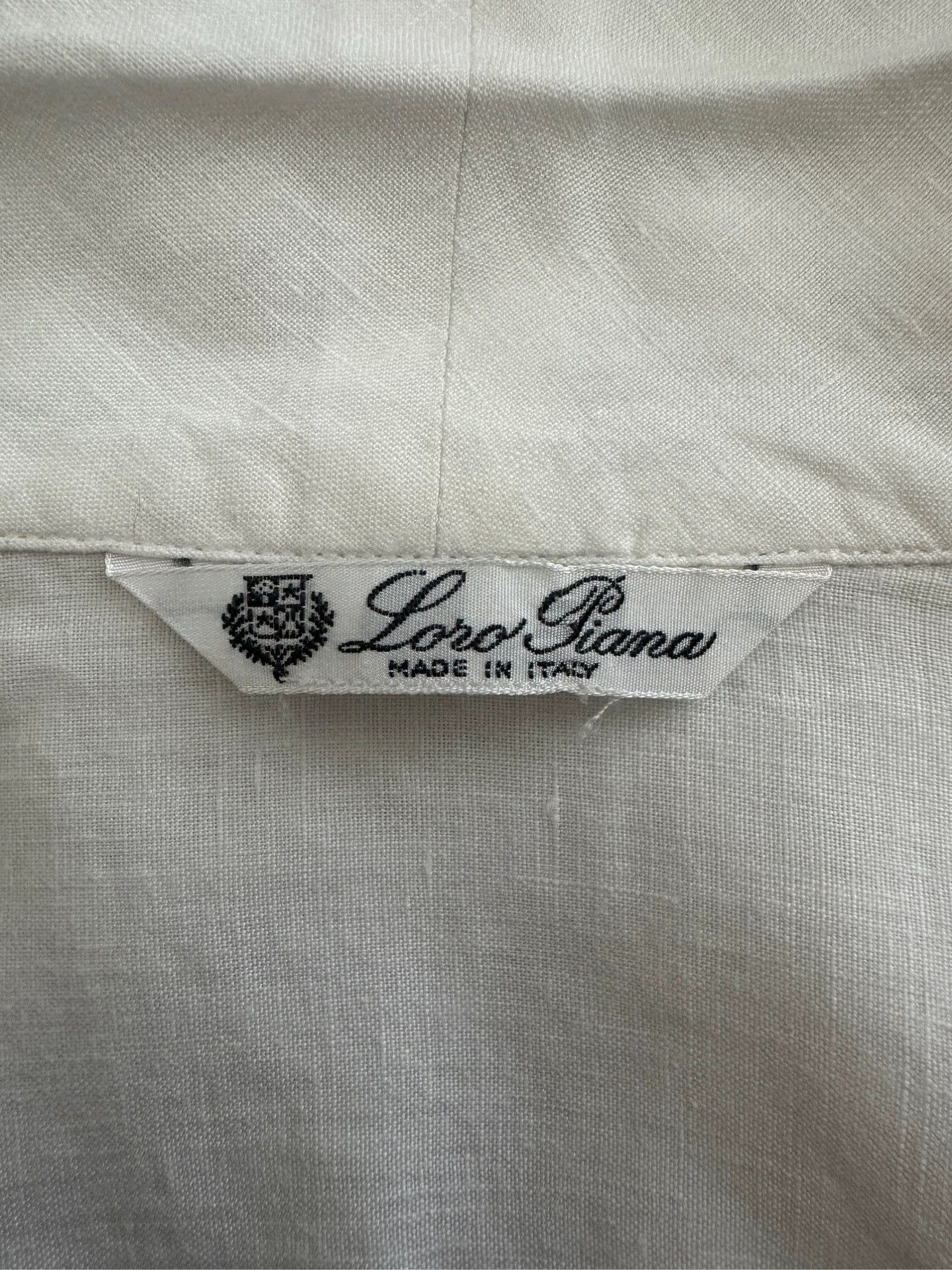 Loro Piana Loro Piana linen solid mop button white shirt 42 Size M / US 6-8 / IT 42-44 - 8 Thumbnail