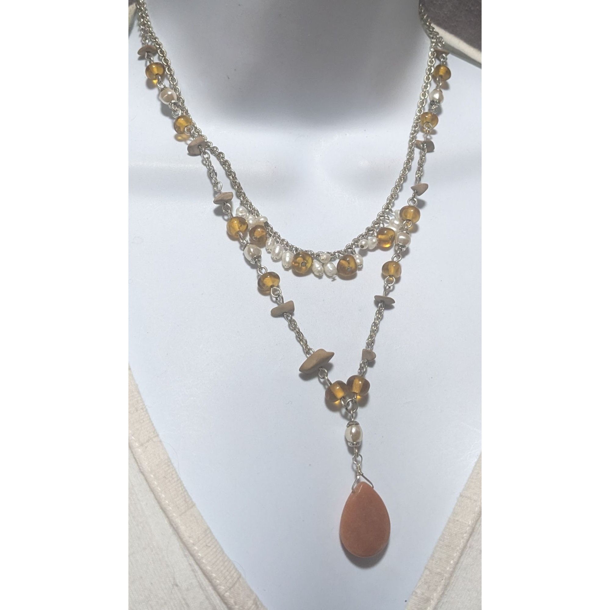 Other Avon Boho Layered Necklace With Gem And Pearl Beads Size ONE SIZE - 6 Thumbnail