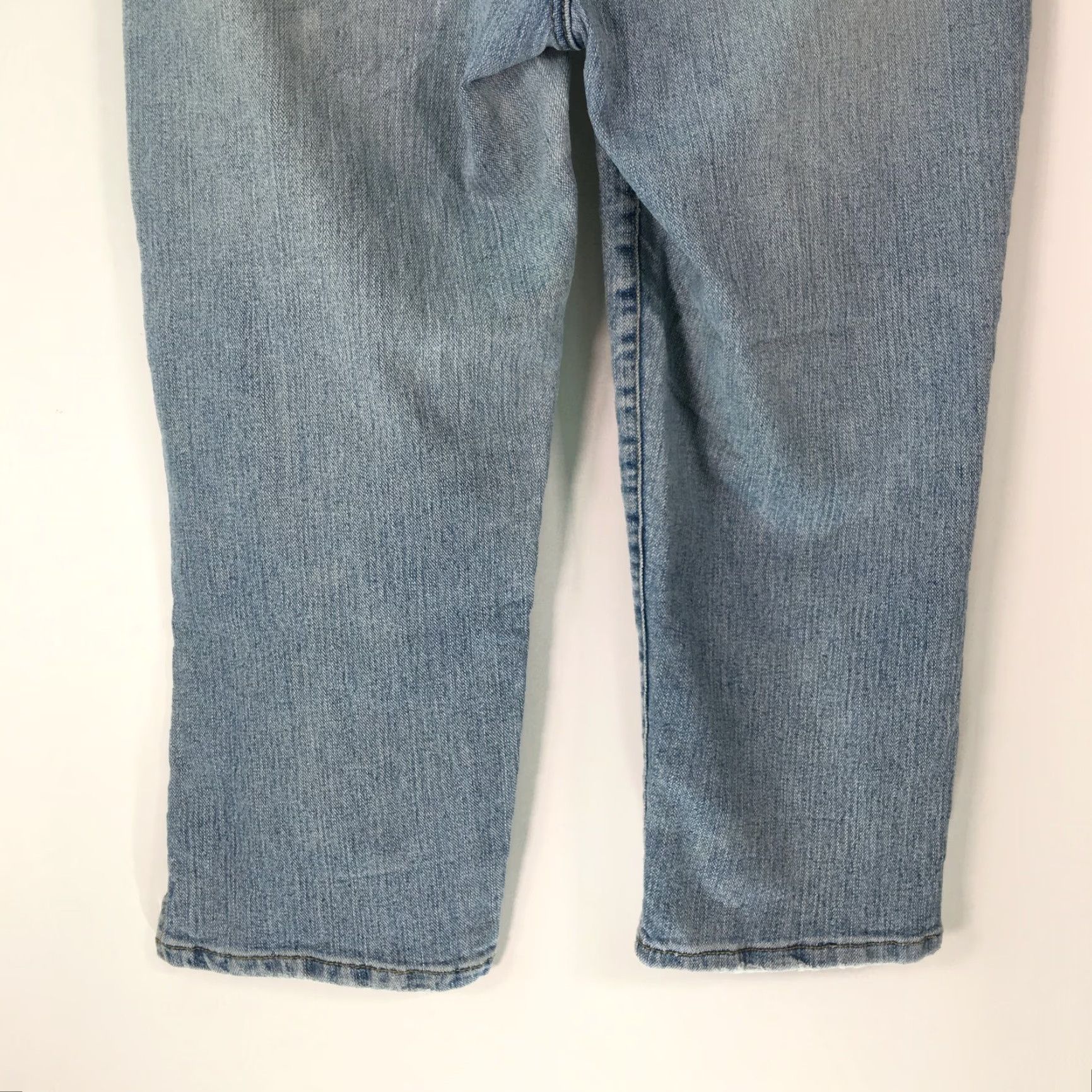 Denime VINTAGE Kikit Blue Denim Capri Jeans Size 12 Regular Straight Leg 90s Womens 34X22 Size 34" / US 12 / IT 48 - 4 Thumbnail