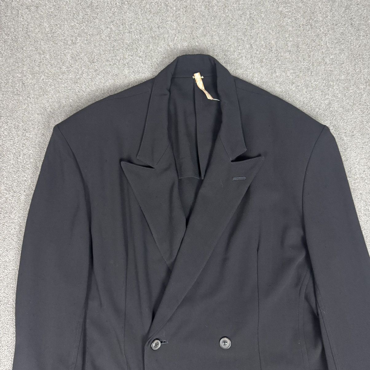 Y's × Yohji Yamamoto Y’s - Yohji Yamamoto - Wool Double Breasted Embossed Design Size US M / EU 48-50 / 2 - 4 Thumbnail