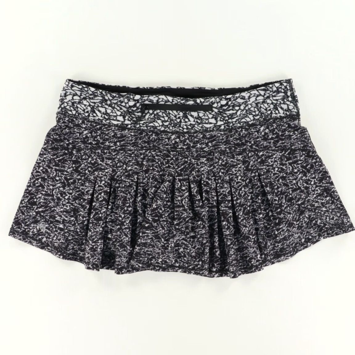 Lululemon Lululemon Skort Women's 12 Black Patterned High Stretch Pleated Size 34" / US 12 / IT 48 - 4 Thumbnail
